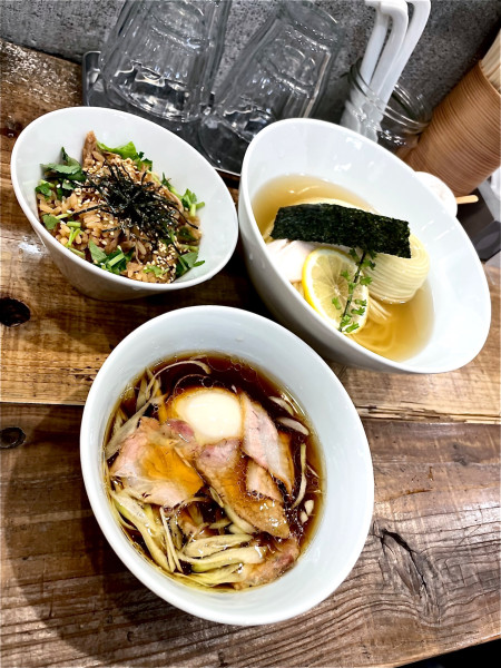 「味玉昆布水つけ麺 醤油 1290円」@3931WORKS.の写真