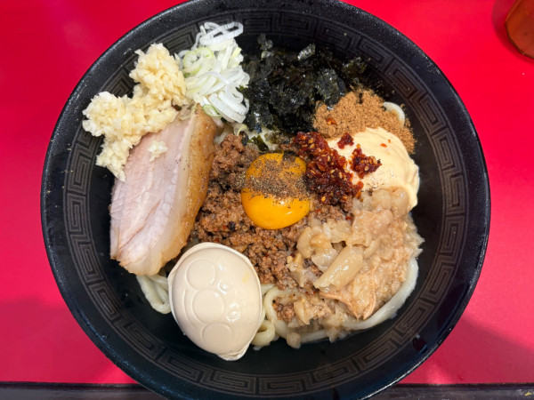 「冷やし台湾まぜそば」@それいけ！たかちゃんラーメン 群馬千代田店の写真