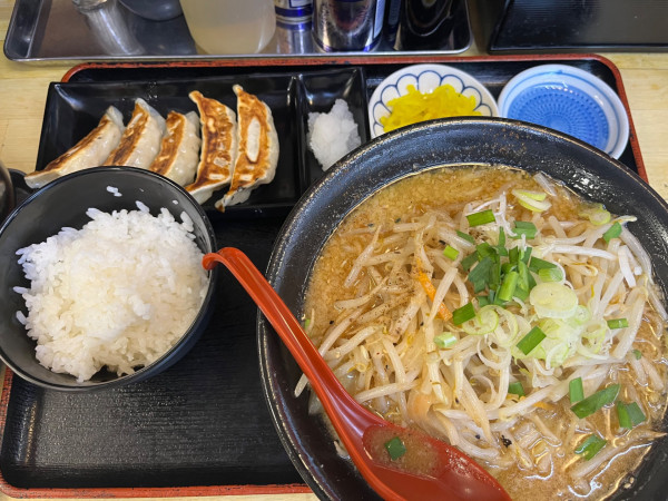 「味噌ラーメン(Bランチ)+麺の大盛」@ラーメン ガキ大将 小名浜店の写真