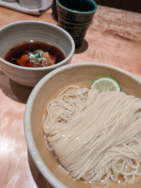 「醤油つけ麺」@迂直の写真