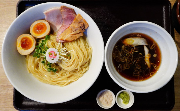 「椎茸昆布水つけ麺＋半熟煮玉子＋瓶ビール」@麺屋 木ノ下の写真