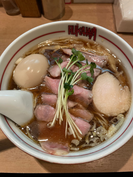 「得牛貝清湯醤油そば」@中華そば 流川の写真