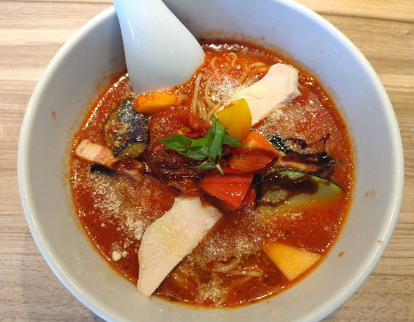 「【期間限定】完熟トマトの冷やしそば（細麺）￥1250」@麺や 豊の写真