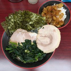 のりほうれん草ラーメン、トッピングA、トッピングC