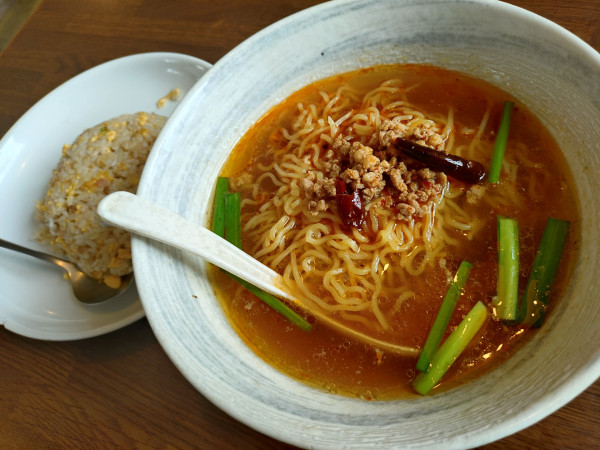 「ランチメニューAセット　台湾ラーメン、炒飯」@天福 稲沢店の写真