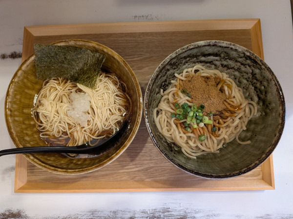 「「F」清湯ラーメン×油そば」@煮干し系かけラーメン専門店 Fの写真