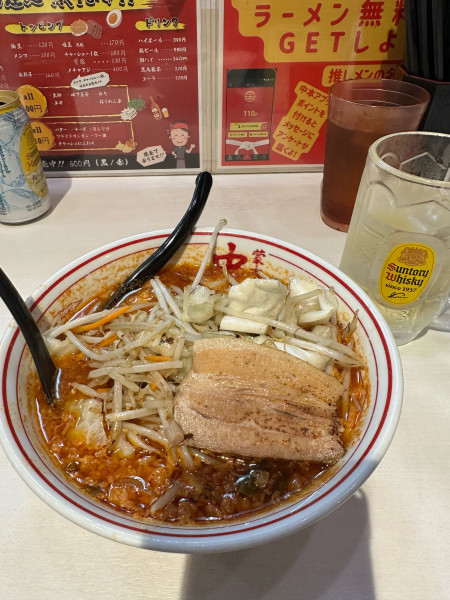 「濃厚酸辛SOBA ハイボール」@蒙古タンメン 中本 御徒町店の写真