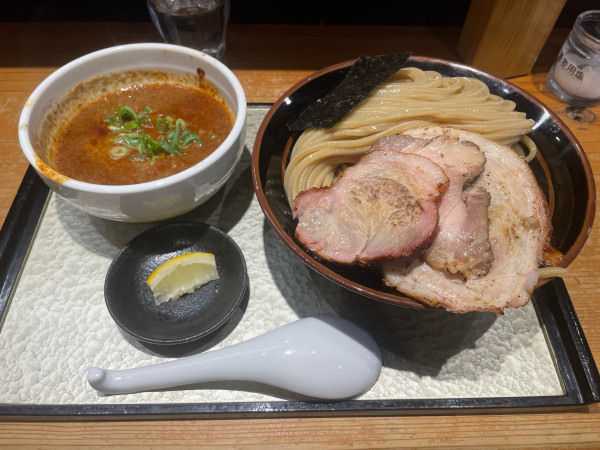 「チャーシューつけ蕎麦大1700+辛味100」@中華蕎麦 ひら井の写真