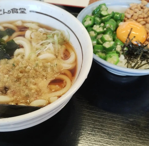 「うどん　ネバネバ丼」@山田うどん食堂 高崎インター店の写真