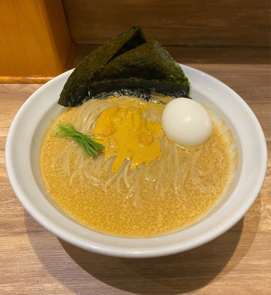 「生雲丹そば(岩手洋野町産 生むらさきうに)￥2200」@麺庵 利休の写真