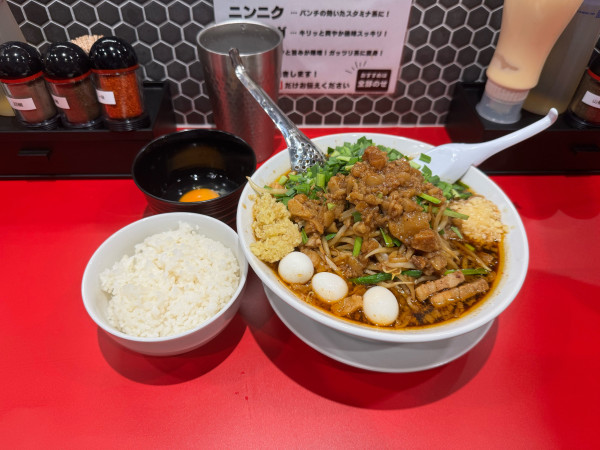 「鬼そばセット」@すず鬼直伝スタミナらーめん かわさ鬼の写真