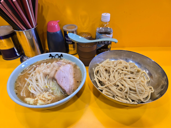 「シークワーサーつけ麺　にんにく　アブラ」@ラーメン二郎 八王子野猿街道店2の写真