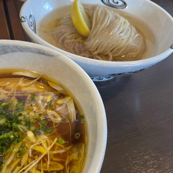 「政宗昆布水つけ麺（醤油）鶏油多め 1,100円」@つけ麺 弥七の写真