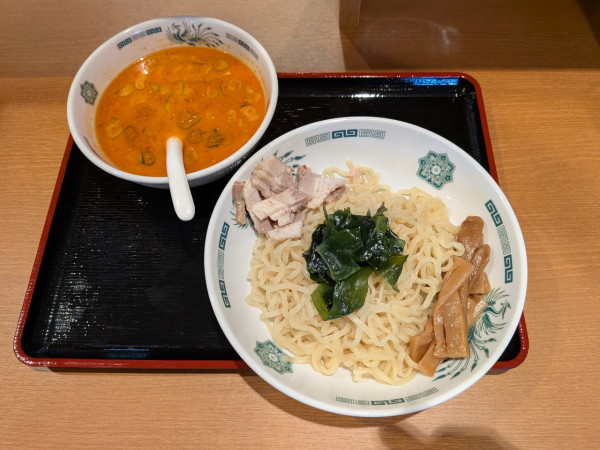 「ピリ辛豚骨つけ麺」@日高屋 結城バイパス店の写真