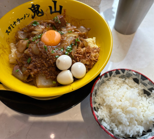 「スタミナ油そばAセット」@スタミナラーメン 鬼山 渋谷店の写真
