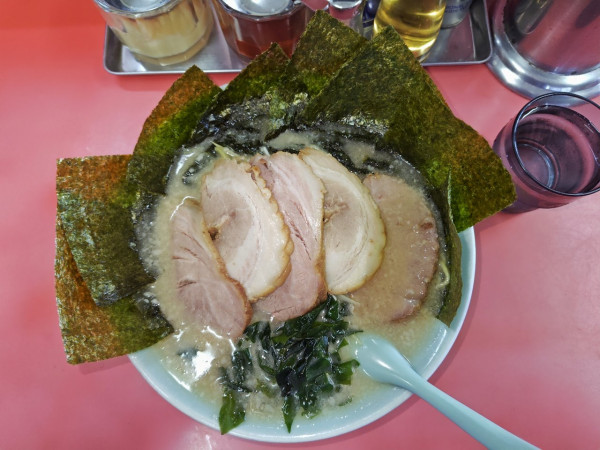 「ネギチャーシューメン+のり  ﾒﾝﾏ抜き」@ラーメンショップ 下大野店の写真