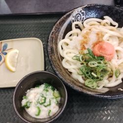 明太うどん（オクラ）
