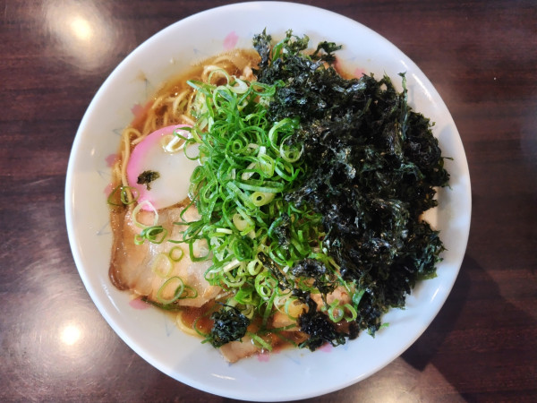 「ネギチャーシューそば(岩のり入) 1230円」@のりや食堂の写真