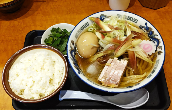 「茗荷冷やかけ+大葉+味玉+ライス」@舎鈴 池袋南口店の写真