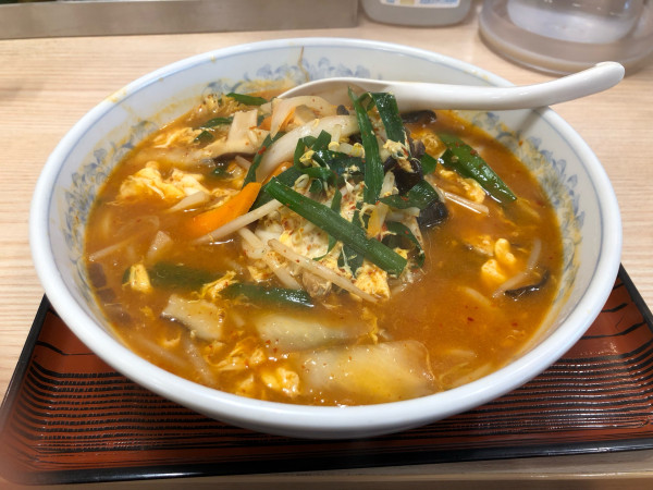 「旨辛菜麺」@ぎょうざの満洲 東長崎南口店の写真