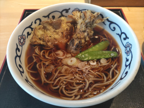 「舞茸天そば」@喜乃字屋の写真