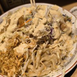 冷やし中華大・生卵（野菜・脂・にんにく）