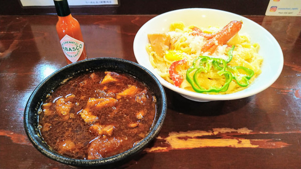 「【限定】つけハチナポリタン」@らーめん 五ノ神精肉店 煮干し編の写真