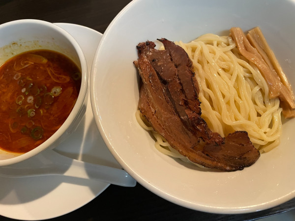 「ピリ辛つけ麺：900円」@自家製麺 KENの写真