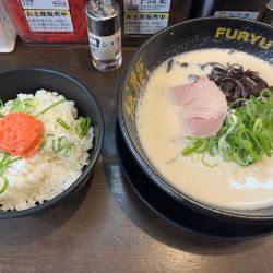 とんこつラーメン＋博多産明太子ご飯
