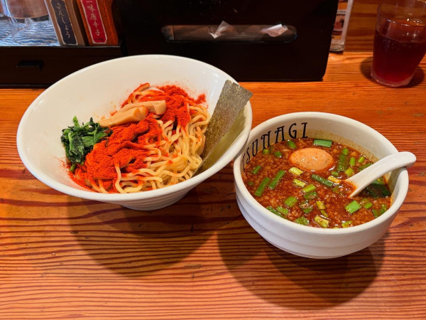 「辛味噌つけ麺　2辛 味玉」@らぁ麺屋 つなぎの写真