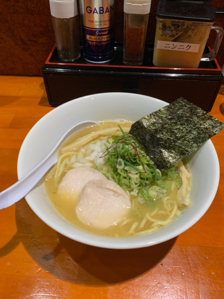 「濃厚白湯そば（塩）」@中華そば 来陣の写真