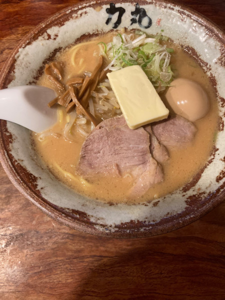 「みそバターラーメン(煮たまごトッピング)」@ラーメン力丸の写真