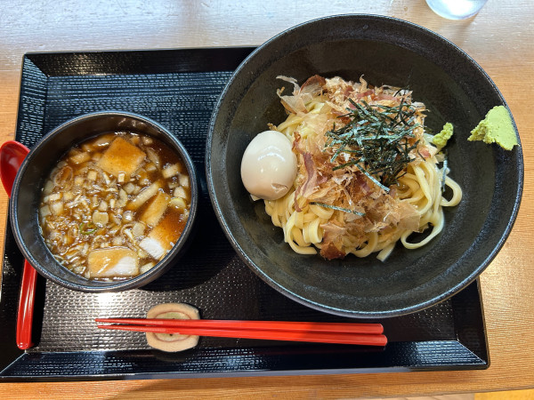 「濃厚魚介つけ麺１，１００円　味玉１５０円」@和風ラーメン きんぽうの写真