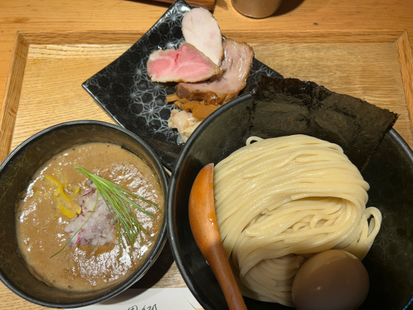 「煮玉子つけ麺　大」@麺屋 周郷 新橋店の写真