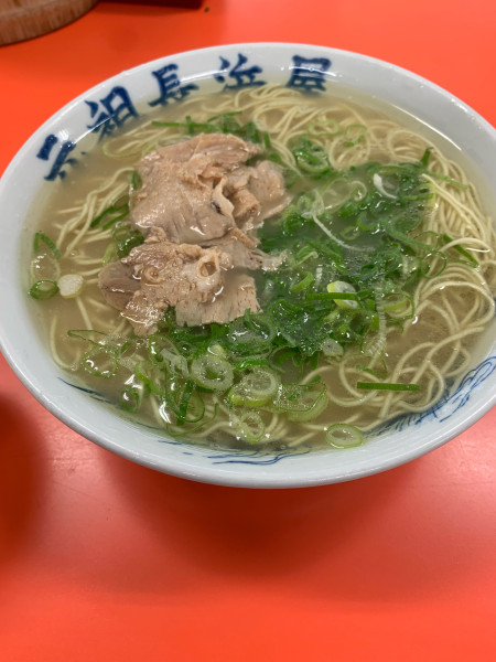 「ラーメン　ベタ硬　550円」@元祖 長浜屋の写真