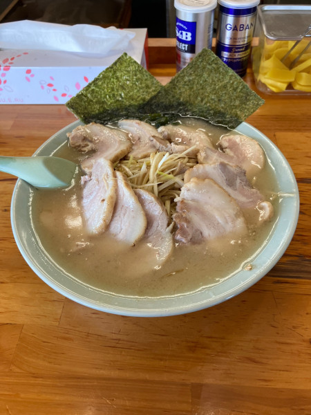 「ネギチャーシュー麺 チャーシューダブル ライス」@ラーメンショップ 足利50号店の写真