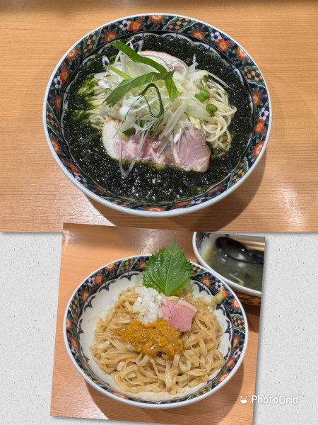 「【限定】たっぷり生青海苔の冷やし煮干蕎麦 他」@北千住煮干中華蕎麦 かれんの写真