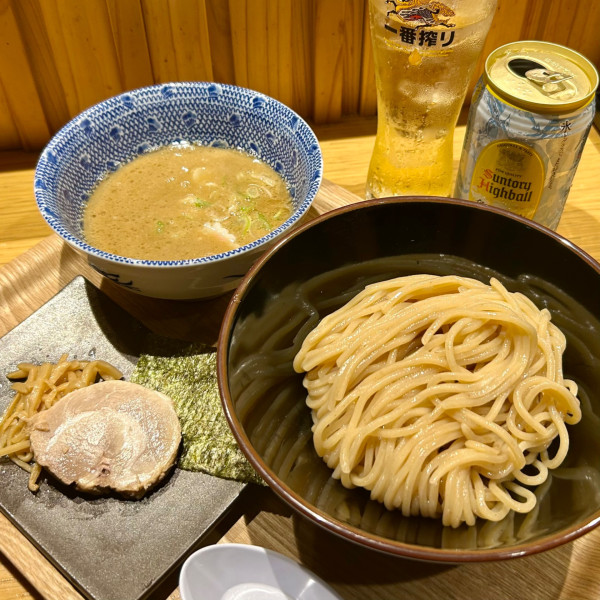 「つけ麺 粋（並）＋ハイボール」@つけ麺・らーめん 波海拉の写真