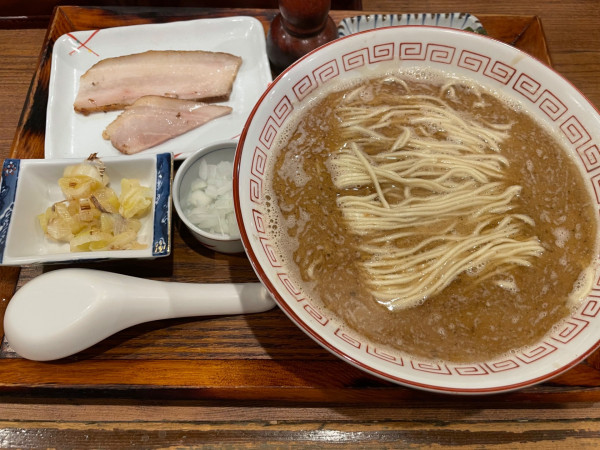 「鯖」@炭火焼濃厚中華そば 奥倫道の写真