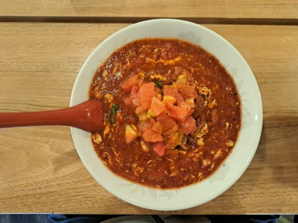 「トマト辛麺(超激辛15倍)」@辛麺屋 飛麻飛火の写真