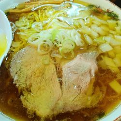 朝専用中華そば　醤油　脂多め　大盛