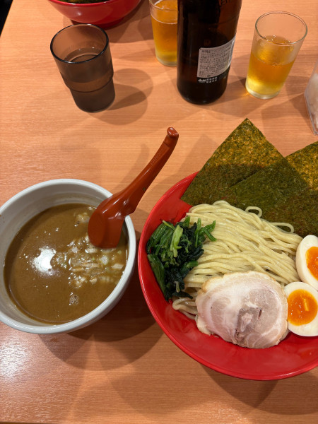「つけ麺（醤油）」@横浜家系ラーメン 赤家 梅島店の写真
