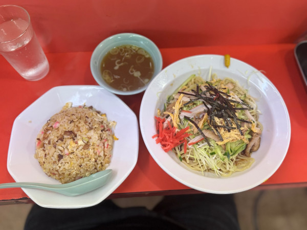 「夏の開運メニュー夏2番 半チャン冷やし中華 1100円」@慶修の写真