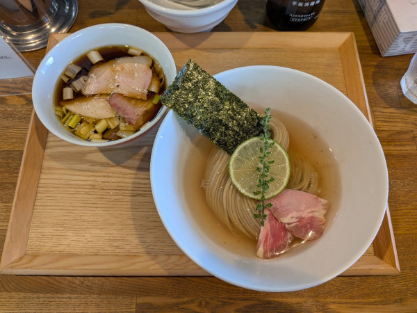 「昆布水つけめん 醤油 並（1日数量限定 麺変更）」@YOKOKURA STOREHOUSEの写真