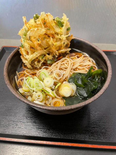 「かき揚げそば」@ゆで太郎 新川2丁目店の写真