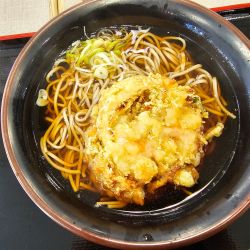 海鮮かき揚げそば　800円