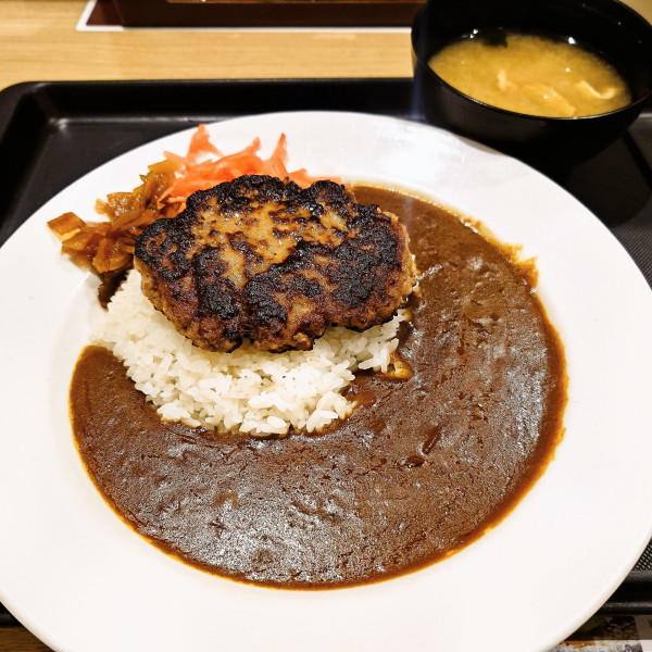 「ハンバーグ欧風カレー」@松屋 高田馬場4丁目店の写真