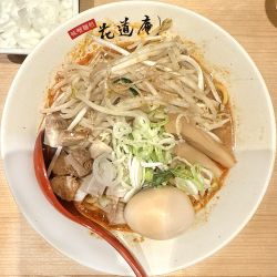 味玉あえめん＋玉ねぎ＋半ライス（サービス）