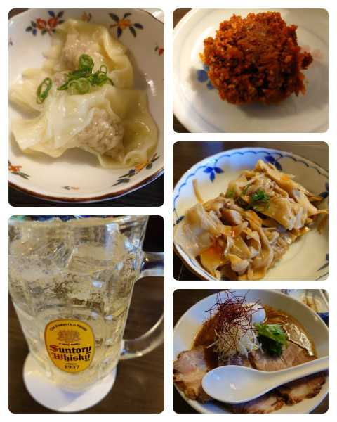 「特製味噌そば＋しょうが＋辛み玉＋ おつまみメンマ＋ワンタン他」@花笑み中華そば かれんの写真