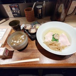 帆立の昆布水つけ麺　白